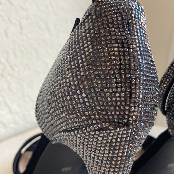 Steve Madden black kisha leather suede sequins heels - Picture 9 of 13